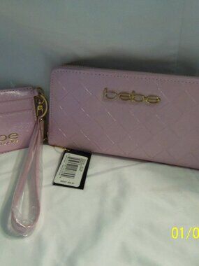 BeBe Jenna Zip Around Wallet Barbie Pink